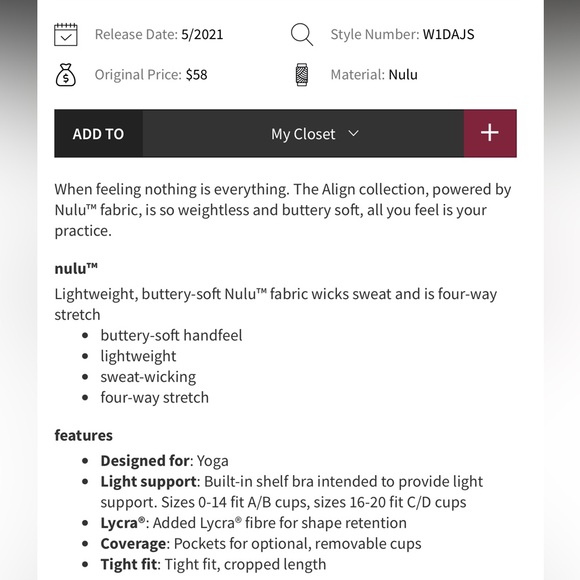 Lululemon Align Tank - Kaleidofloral 
Multi - Size 4 - Picture 5 of 5